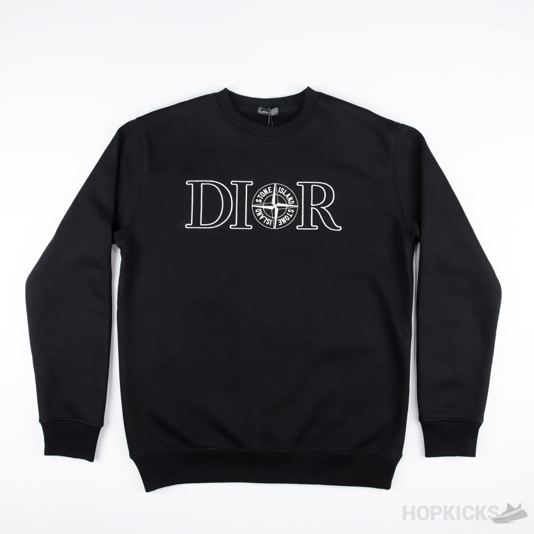 DIOR AND STONE  スウェット黒 コラボ品☆【Stone Island x Dior】フリース スウェットブラック